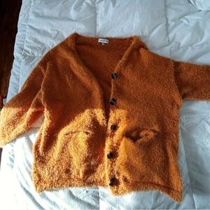 Thyme + Honey Soft Cozy Oversized Cardigan in Mustard